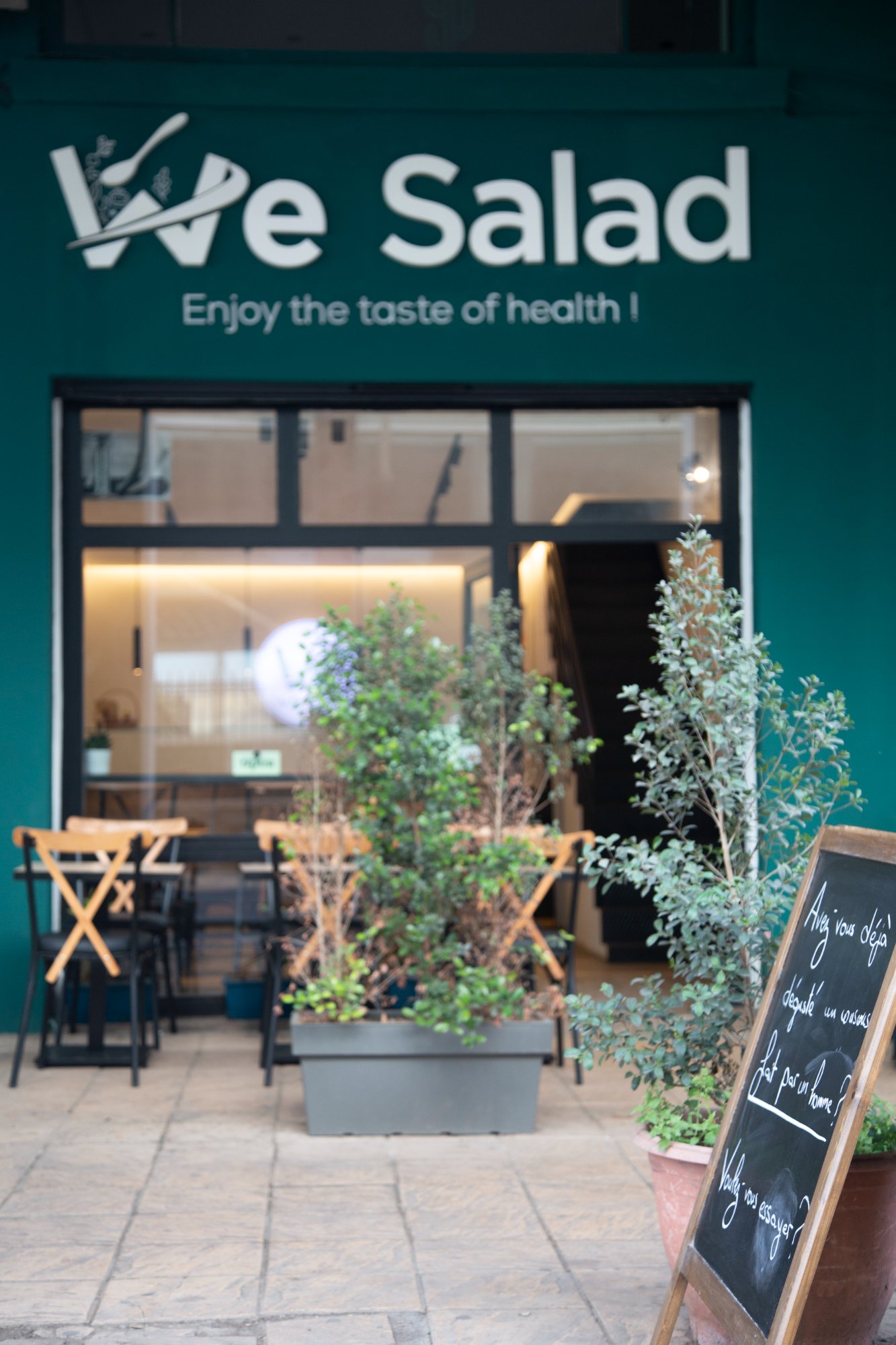Façade We'Salad Rabat - Expert lunchbox livraison bureau
